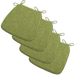 BLLMTEAR Galette de Chaise Lot de 2/4, Coussin Chaise Cuisine Lavable, Galette de Chaise Dehoussable Lavable, 3cm éPais Coussins de Chaises D'Interieur(08,4pcs:38x35cm/15x14in) (Achievements shop, neuf)