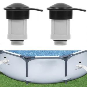 GZWY Lot de 2 valves de buse d'air de piscine et bouchon de valve de buse d'air Repl. #12363 12373 - Accessoires de piscine pour piscine hors-sol Intex 26719MW, 26719W, 26733EH, 26735EH (Gotheway, neuf)