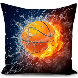 HUASHUZI Housse Coussin 40x40 cm Cadeau Basketball Basket Enfant Garcon Prof de Sport Cadeau garçon Ans Coach Basket Enfant Chambre Deco Chambre ado Garcon décoration Accessoires (?HUASHUZI?, neuf)