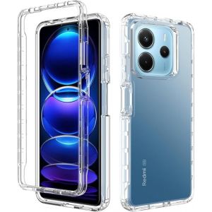 PANXIYUE Coque pour Xiaomi Redmi Note 14 5G, Antichoc Transparent TPU Souple et PC Rigide 360&deg;Full Body Protection Housse Etui pour Xiaomi Redmi Note 14 5G, Transparent (PANXIYUE, neuf)