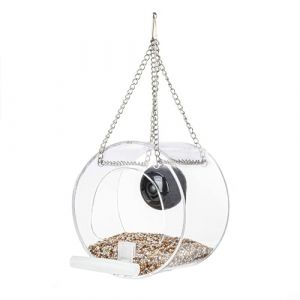 ZAMETTER Mangeoires &agrave; Oiseaux Fen&ecirc;tre Transparente Mangeoire &agrave; Oiseaux avec Cam&eacute;ra Smart Transparente Mangeoire &agrave; Oiseaux avec Cam&eacute;ra 1080P pour Observation D'oiseaux en Plein Air Nichoir avec Cam&eacute;ra (Housebtshop, neuf)