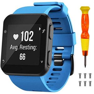 NotoCity pour Garmin Forerunner 35 Strap/Garmin Approach S10 Bracelet de montre de remplacement en silicone souple Forerunner 35/Approach S10 Montre de golf (Azur) (NotocityEU, neuf)