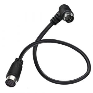 HTGuoji S-Video Mini c&acirc;ble d'extension 9 broches m&acirc;le 90 degr&eacute;s vers femelle, c&acirc;ble vid&eacute;o 9P petit DIN pour consoles de jeux vid&eacute;o c&acirc;ble de connexion vid&eacute;o (50 cm) (Haoshanhe, neuf)