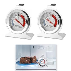 2 Pi&egrave;ces Thermom&egrave;tre pour R&eacute;frig&eacute;rateur, Thermometre Frigo pour R&eacute;frig&eacute;rateur et Cong&eacute;lateur, Mesure Pr&eacute;cise -20 &deg;C &agrave; 20 &deg;C / -20~80 &deg;F, Cadran Large, Id&eacute;al pour Maison et Professionnels (xinzhengshiqiluomaoyiyouxiangongsi, neuf)