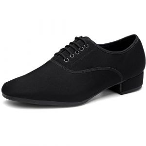 Chaussures de Danse de Salon pour Hommes &agrave; Talon de 2,5 cm - Pratique et Performance Latine, Noir, Taille 40 (XSelector, neuf)