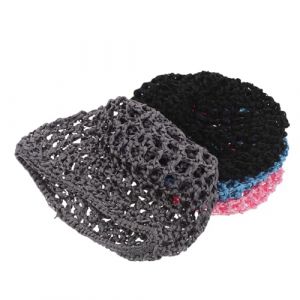 Gatuida 4 Pi&egrave;ces Filet &agrave; Cheveux Maille Crochet Femme Bonnet Nuit Respirant pour Dormir Bonnet Coiffure Tress&eacute;e Filet Cheveux Dormir &Eacute;lastique pour Chignon et Coiffure &Eacute;l&eacute;gante (Queenie ruy, neuf)