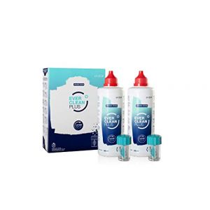 Avizor Ever Clean Plus Liquide pour Lentilles de Contact, 2 x 350 ml + 90 Comprimés, 1 Unité (OPTIKA, neuf)