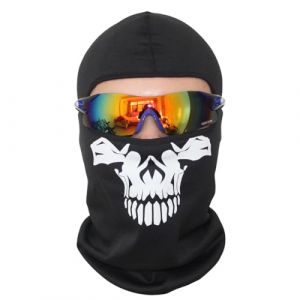 Tomedeks 1 Pièces Cagoule Moto, Cagoule Intégrale Pour Homme Et Femme, Protection Solaire, Skull Masque Respirant Pour Ski Et Moto Pour Halloween, Cosplay, Sports De Plein Air, Cyclisme(C) (Tomedeks-FR, neuf)