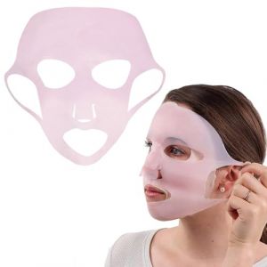 Masque facial en silicone, outil de beauté en silicone, enveloppe réutilisable pour masque, couverture de masque facial pour masque en feuille, support de masque facial en silicone, outil de soins du (xaiulke, neuf)