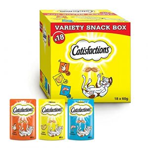 Catisfactions, Prix pour Chats, Multipack de Trois Saveurs Poulet, B&oelig;uf et Fromage (3 x 6 x 60 grammes) (Shardana UK, neuf)