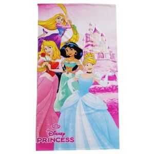 Theonoi - Serviette de plage pour enfant - Serviette de sauna - Drap de bain - 70 x 140 cm - Cadeau en microfibre pour gar&ccedil;on (Princesse Rose) (tomkid, neuf)