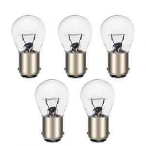 SOFOC-BA15D P21W Ampoules Pour Voiture/Moto Feux Clignotants Feux de Frein Feux de Brouillard Arrière S25 24V 21W Blanc Chaud Simple Faisceau 5Pcs (Sofoc-EU, neuf)