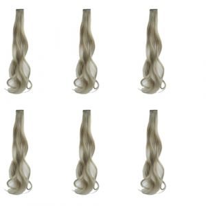 6 Pièces Extensions de a Clip, Extensions de Cheveux Colorés, Extension cheveux bouclés épingle à cheveux 60cm (Gris Aoki bouclé, 60cm) (SHSWXG20180427LVYBN, neuf)