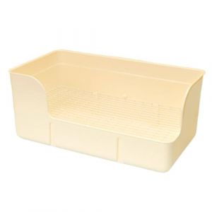 Ronyme Bac à litière pour Lapin, bac à urinoir, à litière pour Lapin, à Pipi, boîte de Toilette d'angle, Apprentissage de la propreté pour Hamsters et, Beige (praskueu, neuf)