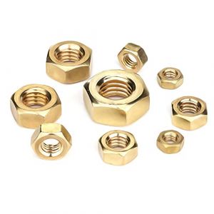 CONPHERON Ecrous Hexagonal en Laiton, &Eacute;crous Hexagonaux M&eacute;caniques, Laiton Hexagonal T&ecirc;te Filetage Insert &Eacute;crous de Blocage, M1.6, 100 pcs (CONPHERON, neuf)