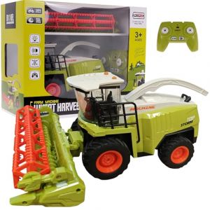 COIL Moissonneuse-batteuse tracteur RC 6611 - Jouet de ferme télécommandé pour enfants - 1:24 - 2,4 GHz - Avec lumière et son - Matériau ABS robuste - Jouet éducatif interactif - Idéal pour les (Seleo GmbH, neuf)