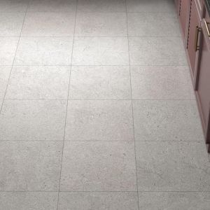 LaCheery Dalle PVC Adhesive Sol Gris Clair Carrelage Adhesif Sol Salle de Bain Effet Pierre Gris 30cm x 30cm Vinyle PVC Sols Cuisine pour Bureau Salon Chambre Imperm&eacute;able D&eacute;coration 4 Pi&egrave;ces (LCEURO, neuf)