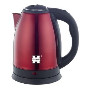 Herzberg HG5011-RD, Bouilloire &Eacute;lectrique 1.8L INOX sans Fil Rouge, Puissance 1500W, Base 360&deg;, Arr&ecirc;t Automatique, Design &Eacute;l&eacute;gant, Niveau de Remplissage Ext&eacute;rieur, S&eacute;curit&eacute; et Filtre &agrave; Particules (Le Petit Patron, neuf)