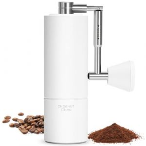 TIMEMORE Chestnut C3s PRO, moulin à café manuel, corps entièrement métallique, moulin à café manuel avec poignée pliante, pour Espresso et French Press, Blanc (Coffeeee Lover, neuf)