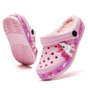 FRTUBOP Enfant Hiver Sabots Gar&ccedil;on Fille Fourrure Pantoufles Chaussures Peluche Chaussons de Maison Chaussures de Jardin avec Doublure (FRTUBOP, neuf)