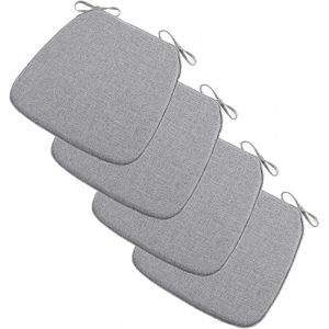 BLLMTEAR Galette de Chaise Lot de 2/4, Coussin Chaise Cuisine Lavable, Galette de Chaise Dehoussable Lavable, 3cm éPais Coussins de Chaises D'Interieur(01,4pcs:40x38cm/16x15in) (Achievements shop, neuf)
