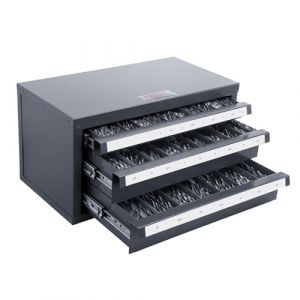 VEVOR Distributeur de Forets 29 Compartiments Étiquetés 1-13 mm Boîte de Rangement pour Forets à 3 Tiroirs Coffret Vide pour Foret 37,5x20x20 cm Identification Facile Empilable Rangement Mèche Atelier (New Clear VEVOR, neuf)
