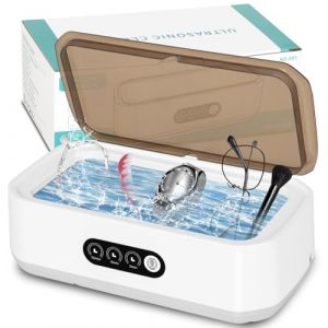 YSWOVUO Nettoyeur Ultrasons 48kHz, 650ML Nettoyeur Lunettes Ultrasons, Ultrasonic Cleaner Profondeur &agrave; 360&deg;, Nettoyeur Ultrason avec Chiffon de Nettoyage, Nettoyeur Ultrason pour Lunettes, Bijoux (DUMI GUNNROM S.R.L., neuf)