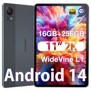 DOOGEE T30S Tablette Android 14, 2.4K Tablette 11 Pouces, 16GO RAM + 256GO ROM/TF 1TB Tablette Tactile, Tablette avec Carte Sim/13MP+8MP/Batterie de 8580mah/Widevine L1, Gris (MAMENCE, neuf)