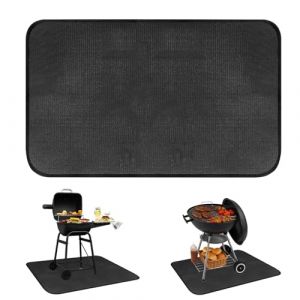 JNUYISW Tapis Ignifuge, 76 x 122cm Rectangle Tapis Résistant à la Chaleur Imperméable Tapis de Protection Thermique Facile à Nettoyer Tapis Anti Feu pour Cheminée, Feu, Sol, Pelouse, Camping (jnuyisw-eu, neuf)