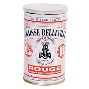 GRAISSE BELLEVILLE Etiquette Rouge Boite de graisse graphitée 700g (SARL SEP GRAISSE BELLEVILLE, neuf)