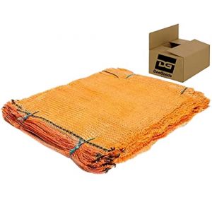 DeeGoods Lot de 100 sacs Raschel, sacs de rangement pour fruits et légumes, sac à pommes de terre, sac à filet pour bois de cheminée, pommes, pommes de terre (100, 41 x 63 cm (12,5 kg)) (DeeGoods GmbH, neuf)
