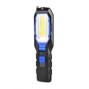 Lampe d'inspection LED, lampe de travail COB rechargeable par USB, lampe torche portable avec batterie de 2800 mAh, rotation à 90 °, lampe de camping avec aimant et crochet pour mécanicien de voiture, (bestysb, neuf)