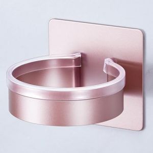 YYBO Porte Seche Cheveux Mural, Support seche Cheveux, Porte Seche cheveux sans percage, Accroche Seche cheveux pour Salle de Bain, H&ocirc;tel, Salon (Or Rose) (YYBO-EU, neuf)