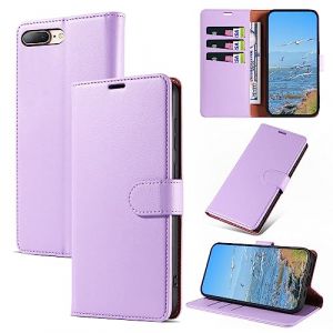 KKEIKO Coque pour iPhone 8 Plus/iPhone 7 Plus, Antichoc Magnetique Étui à Rabat avec Porte Cartes, Portefeuille Housse en Cuir PU pour iPhone 8 Plus/iPhone 7 Plus, Violet (KKEIKO, neuf)