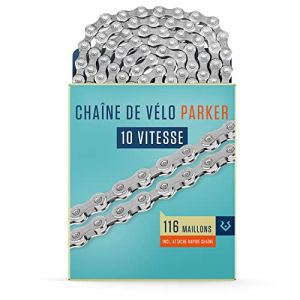 Alphatrail Cha&icirc;ne de V&eacute;lo Parker 10 Vitesses 116 Maillons I Compatible avec Shimano, SRAM, KMC, Connex, Campagnolo I Incl. Attache Rapide Cha&icirc;ne (Alphatrail EU, neuf)