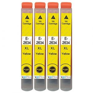 4 Go Inks Cartouches d'encre Jaune pour remplacer Epson T2634 (26XL Series) Compatible/non-OEM pour Epson Expression Premium Imprimantes (Go Inks, neuf)