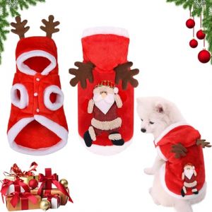 Gxlaihly V&ecirc;tements pour Animaux de No&euml;l,Costume de No&euml;l pour Chien Chat,V&ecirc;tements pour Chien de No&euml;l,D&eacute;guisement pour Chat No&euml;l,No&euml;l Costume Chat Chien,pour No&euml;l,F&ecirc;tes,Cosplay De La F&ecirc;te No&euml;l (A-XL) (Nanyuqing, neuf)