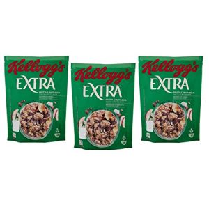 Kellogg's Extra Frutta e Frutta Secca Lot de 3 flocons d'avoine croustillants avec fruits déshydratés 375 g (Italiaen Gourmet UK Ltd, neuf)