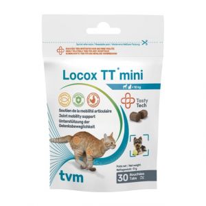TVM Locox TT mini Lot de 30 compléments alimentaires pour petits chiens et chats Pour soutenir la fonction articulaire Peut contribuer au maintien de la santé du cartilage (Animo Boutik, neuf)