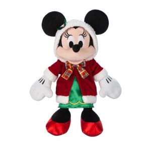 Disney Store Holiday Plush - Peluche Minnie Mouse avec détails brodés - Collection de Noël en peluche - Convient à tous les âges (Angeltoys, neuf)