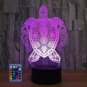 3D Tortue LED Lampe Art Déco Lampe Lumières LED Décoration Lampes Contrôle à distance 7/16 Couleurs Change Veilleuse USB Powered Enfants Cadeau Anniversaire Noël Cadeaux (HPBN8-Ltd, neuf)