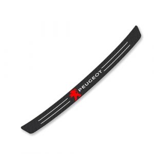 Générique Bande de Protection de Pare-Chocs Arrière Voiture pour Peugeot 208 2008 207 301 308 408 4008 508 5008 Rifter, Protecteur de Pare-Chocs arrière en Fiber de Carbone Accessoires (qiuanwangluo, neuf)