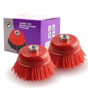 LERANXIN 2 Pièce Brosser Nylon Meuleuse – Brosser Nylon Perceuse M14 Ø78mm – Brosse Metallique pour Perceuse pour Ébavurage, Décapage & Dépôt de Rouille (LERANXIN, neuf)