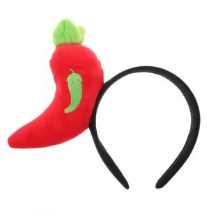 Healifty Bandeau Piment en Tissu L&eacute;ger Rouge Serrage-T&ecirc;te Fantaisie pour F&ecirc;te Costum&eacute;e Accessoire de D&eacute;guisement Original pour Femmes et Filles pour Carnaval et Soir&eacute;e Gourmande (Madonna Tied, neuf)