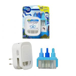 Ambi Pur Parfum pour ambiances, 1 diffuseur &eacute;lectrique ambiant et 1 recharge, parfum frais brise de capri, t&eacute;conologie &eacute;limine les odeurs, jusqu'&agrave; 90 jours de parfum pour recharge (Bienfaisant - GRATUITE Livraison + 150 EUR / Promo, neuf)