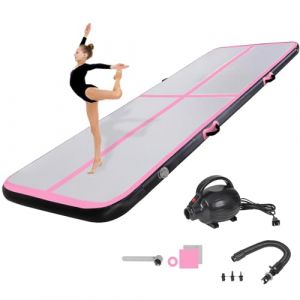 KIKILIVE Tapis de Tumbling, 10 CM d'épaisseur Tapis d'entrainement, 3M Tapis de Gymnastique,Tapis d'exercice avec Pompe à air, Piste de Gym Gonflable, Matelas d'Air (Creality 3D EU, neuf)