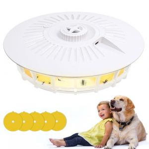 Viitech Piège à puces 1 Paquet, Tueur de puces électrique alimenté par Pile AAA/USB avec 4 Modes d'éclairage, Lampe de piégeage de puces Non Toxique pour l'intérieur et l'extérieur (Day grain, neuf)