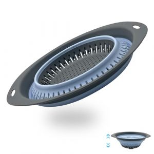 Passoire Pliable en Silicone pour Cuisine - Pâtes, Évier, Lavabo - Panier de Vidange Elliptique (Qilucky, neuf)