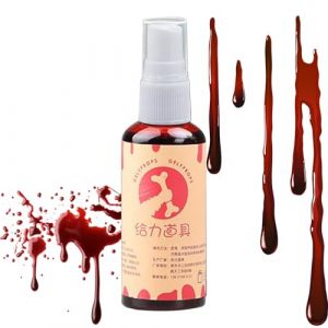 Fake Blood, Realistic Face Makeup with Easy Use Nozzle, 4.72x1.18x1.18 Inches Scary Prank Prop and Role Play Accessory for Drama, Halloween, Performers, Teens, Adults, Men, Women (huaibn, neuf)