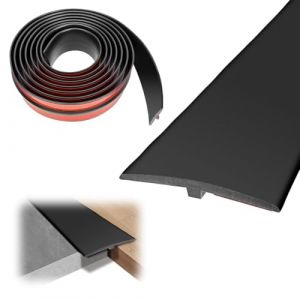 MIUUIPI T Barre de Seuil Adhesive, 3 m x 5 cm Seuil de Porte Adhesif PVC, Rampe de Seuil Bandes de Transition Sol,Compensation de Hauteur, pour Parquet, Traverses Stratifi&eacute;es (MIFUTechnology, neuf)